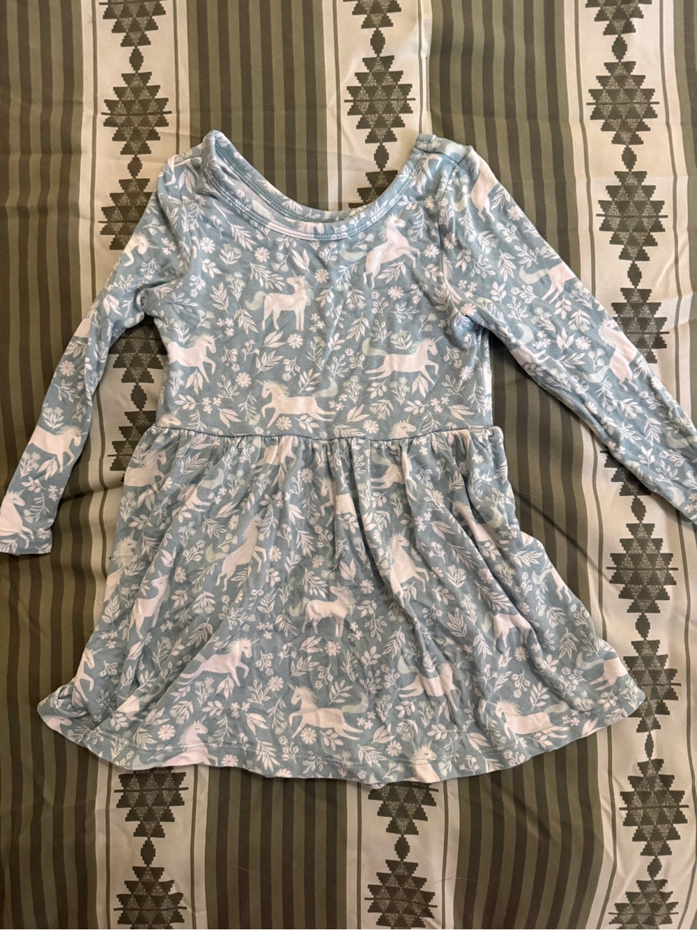 Little Sleepies Play Unicorn Garden Bodysuit Twirl Skater Dress 12-18M